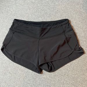 Black Lululemon Speed Short 4” size 4